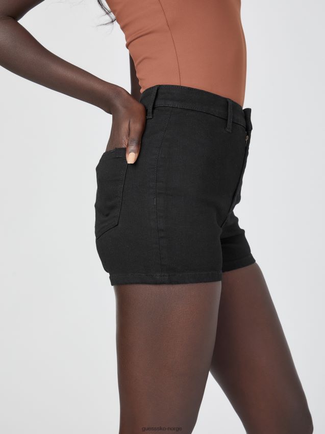 Guess eco novalita denimshorts med høy høyde svart svart kvinner F0LJ807194
