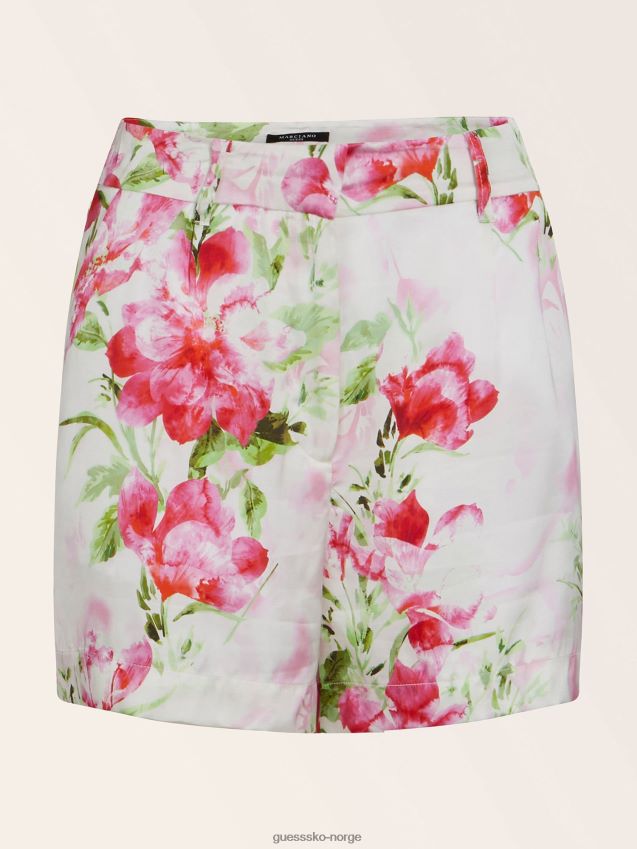 Guess floral fantasy marciano shorts med all-over print blomsterfantasi kvinner F0LJ806610