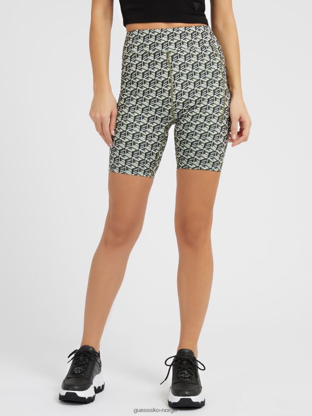 Guess grønn all over g cube logo biker grønn kvinner F0LJ804908