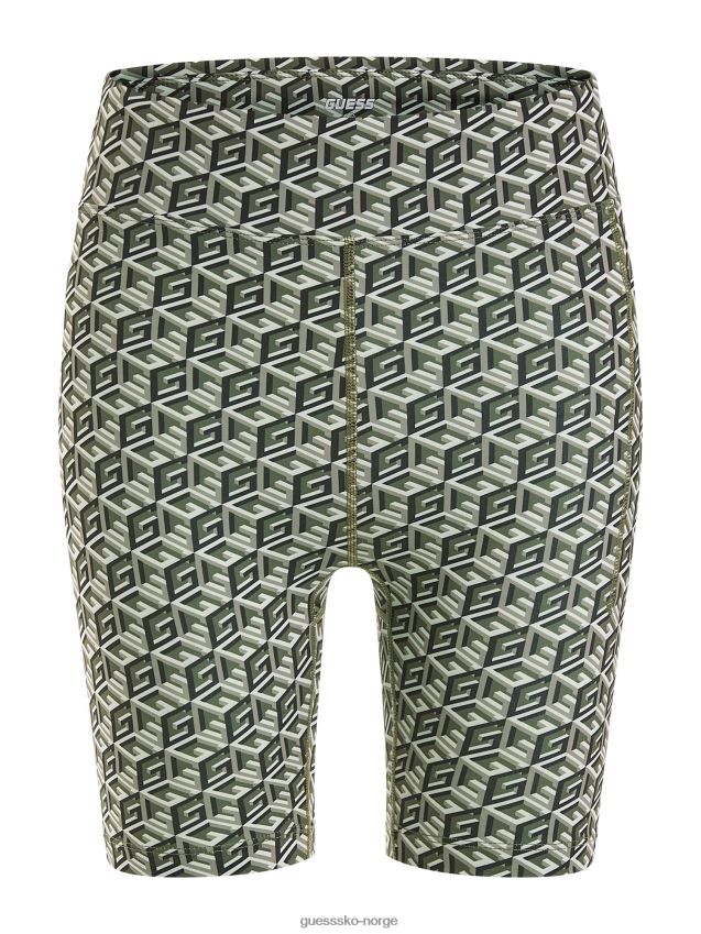 Guess grønn all over g cube logo biker grønn kvinner F0LJ804908