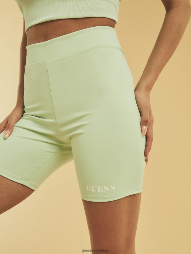 Guess grønn bikershorts med logo grønn kvinner F0LJ806387