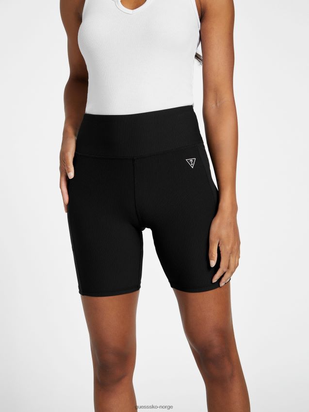 Guess jet black gaines sykkelshorts kulsvart kvinner F0LJ807353