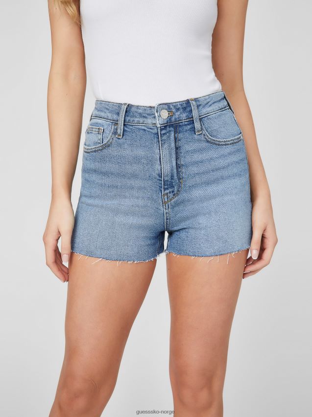 Guess lett vask øko morgan høyhusshorts lett vask kvinner F0LJ807363
