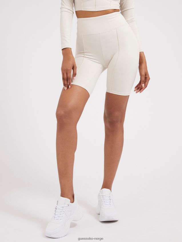 Guess mikrofiber biker kort hvit hvit kvinner F0LJ804832