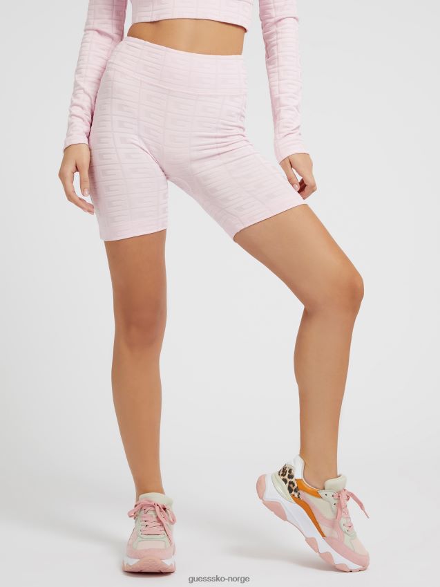 Guess over hele jacquard logo biker rosa rosa kvinner F0LJ804907