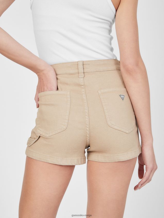 Guess skummende taupe solfylte snekkershorts skummende taupe kvinner F0LJ807351