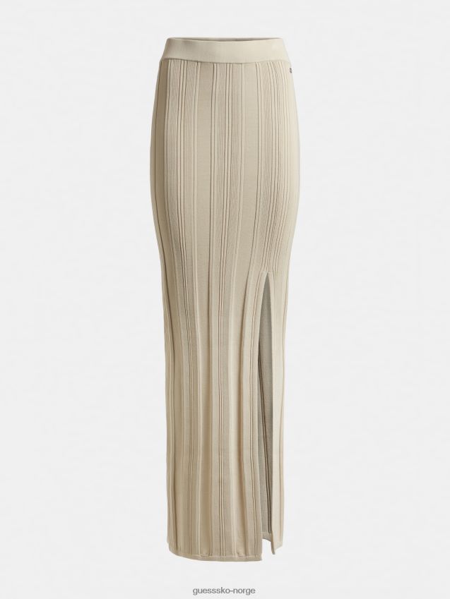 Guess beige langt skjørt splitt beige kvinner F0LJ805920
