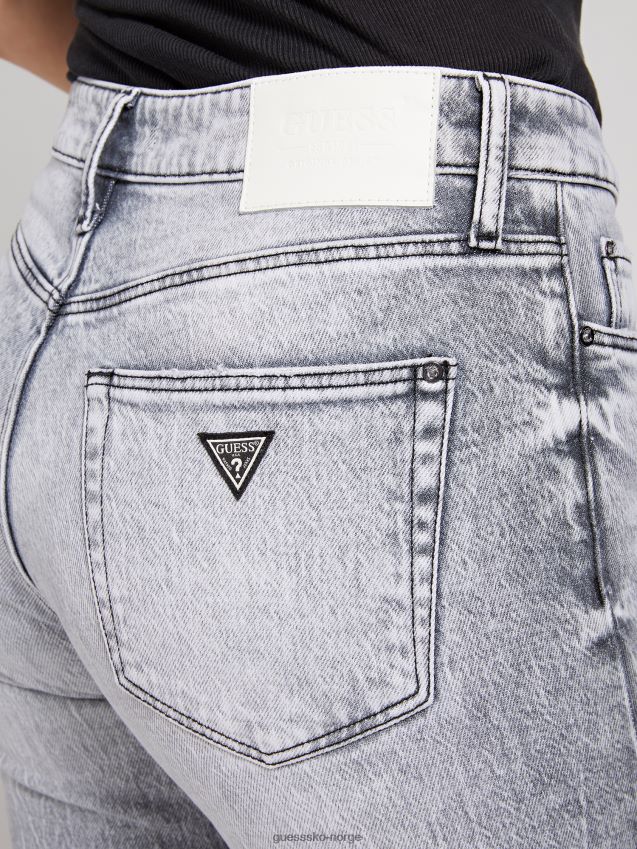 Guess blå denimskjørt i brukt-look blå kvinner F0LJ806006