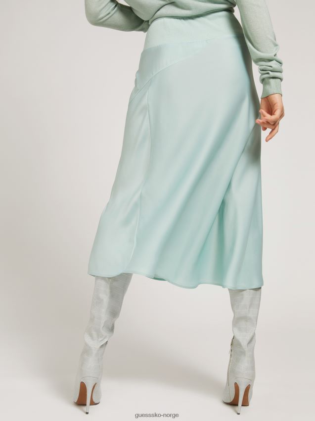 Guess blågrønt longuette skjørt splitt blågrønn kvinner F0LJ805986