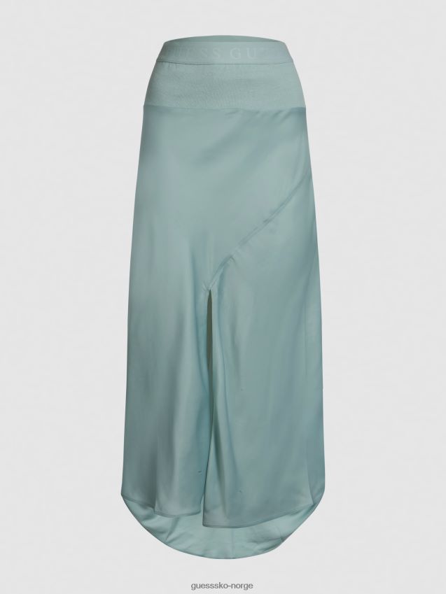 Guess blågrønt longuette skjørt splitt blågrønn kvinner F0LJ805986