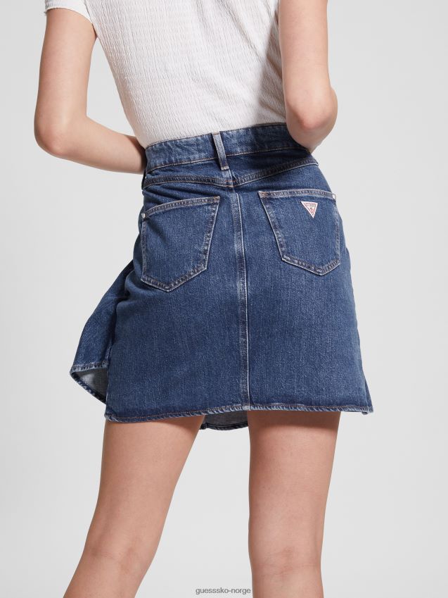 Guess cloudy wash øko claud denimskjørt overskyet vask kvinner F0LJ809466