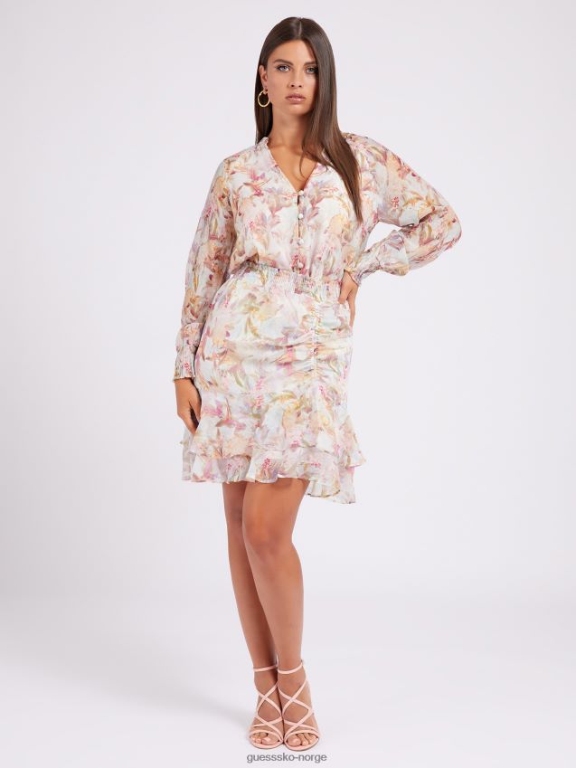 Guess floral fantasy all over print skjørt blomsterfantasi kvinner F0LJ803523