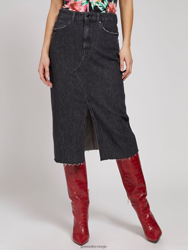 Guess grå bodycon denimskjørt grå kvinner F0LJ803043