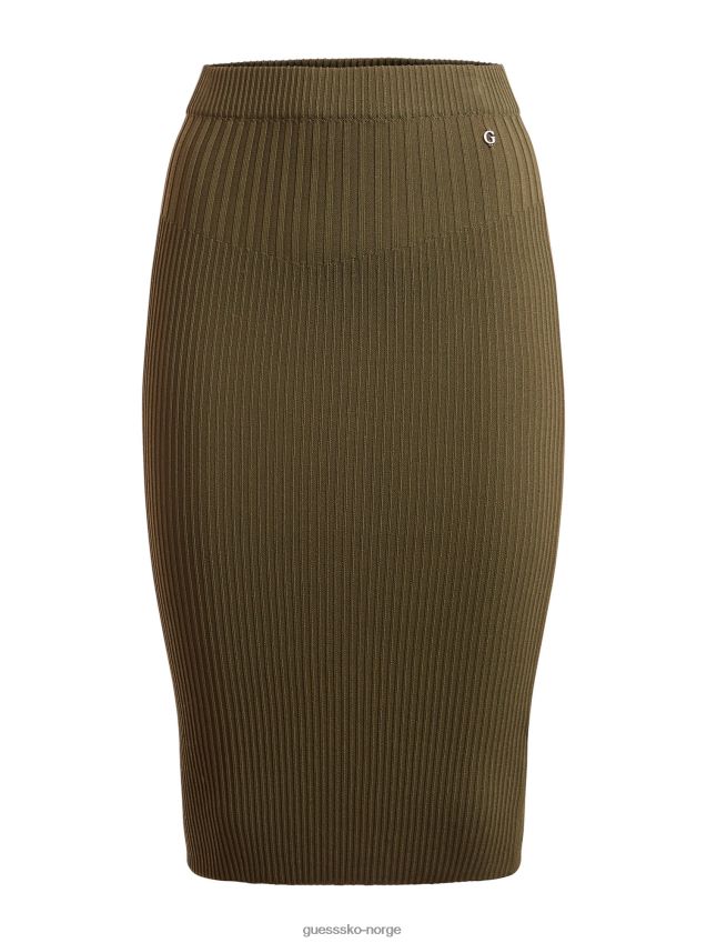 Guess grønn genser ribbet skjørt grønn kvinner F0LJ802833