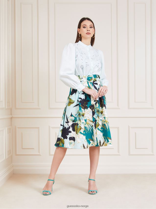 Guess grønt multi marciano belteskjørt grønn multi kvinner F0LJ803168