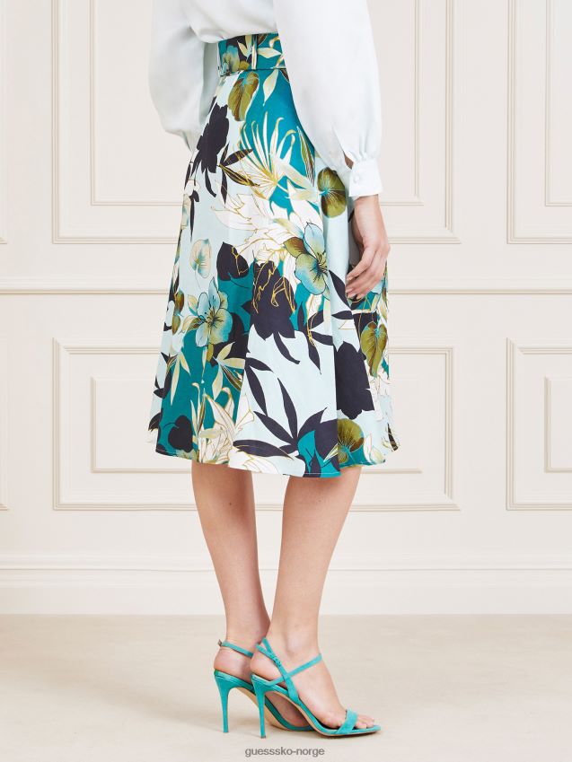 Guess grønt multi marciano belteskjørt grønn multi kvinner F0LJ803168