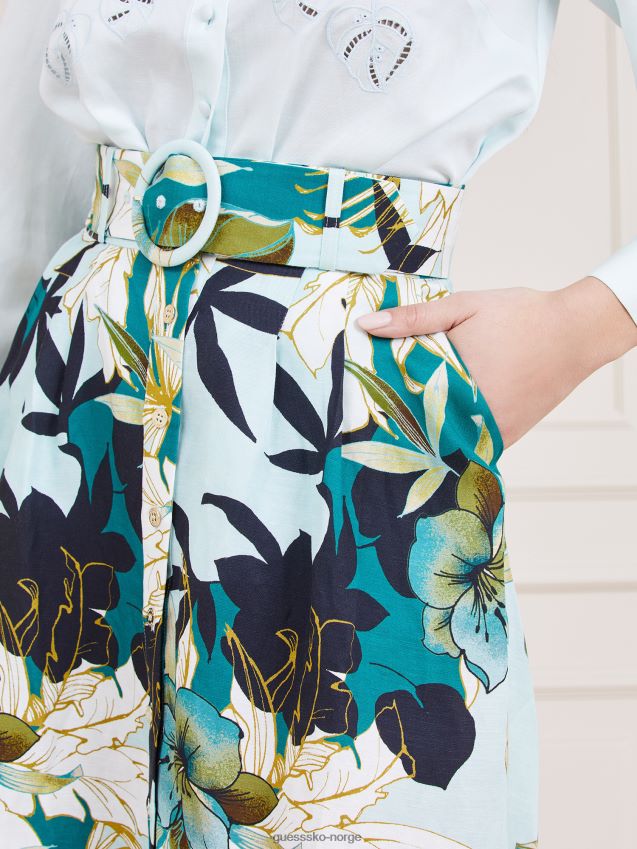 Guess grønt multi marciano belteskjørt grønn multi kvinner F0LJ803168