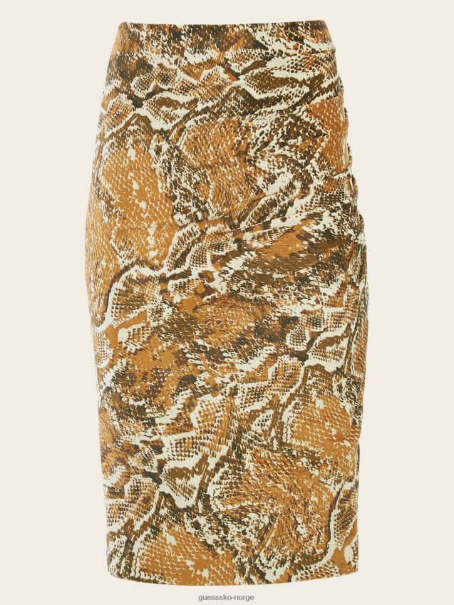 Guess hemmelig hudtrykk med hudson slangeskinnstrykt blyantskjørt hemmelig hudtrykk kvinner F0LJ809539