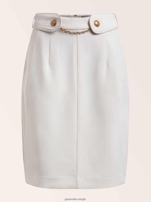 Guess krem marciano midi-skjørtkjede krem kvinner F0LJ806732
