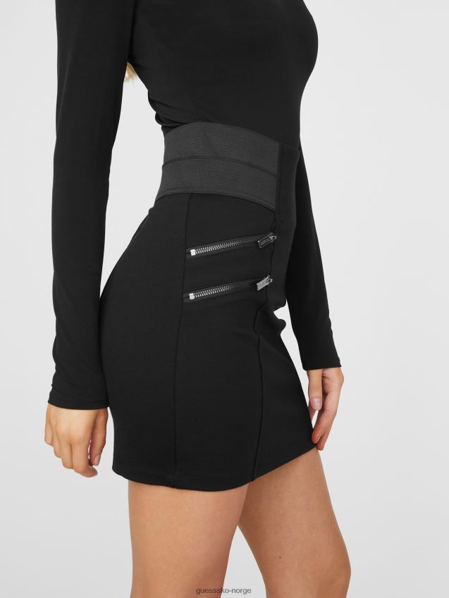 Guess kulsort strikket skjørt kulsvart kvinner F0LJ806903
