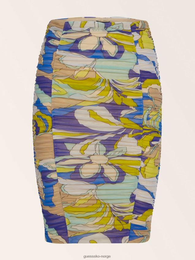 Guess marciano all-over print skjørt floral fantasy blomsterfantasi kvinner F0LJ806648