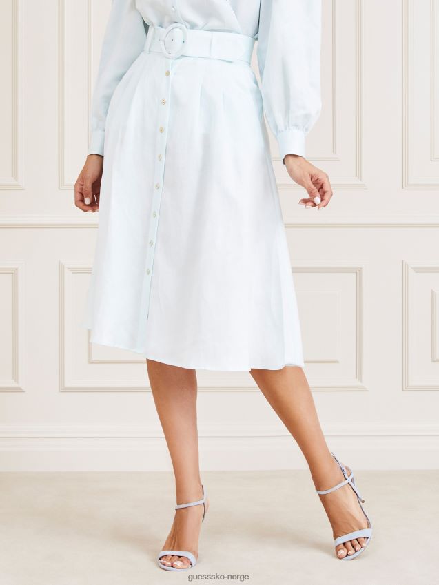 Guess marciano belteskjørt lyseblått lyse blå kvinner F0LJ803710