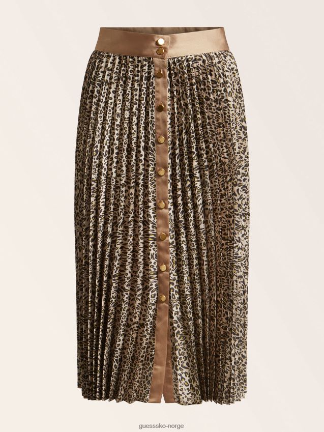 Guess marciano plissert midiskjørt animalier dyrere kvinner F0LJ806713