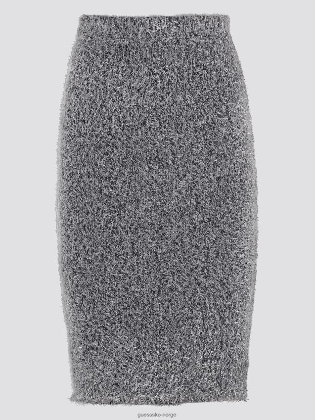 Guess silkegrå multi tinsley fuzzy genserskjørt silkegrå multi kvinner F0LJ809446