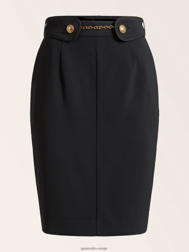 Guess svart marciano midi-skjørtkjede svart kvinner F0LJ806022