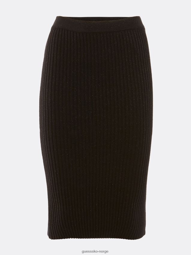 Guess svart multi lurex strikket skjørt svart multi kvinner F0LJ806085