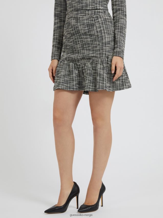 Guess tweedskjørt grått grå kvinner F0LJ803492