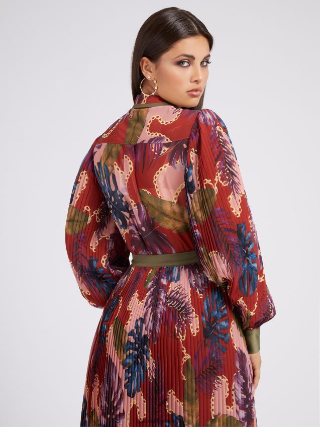 Guess all over print skjorte floral fantasi blomsterfantasi kvinner F0LJ802846