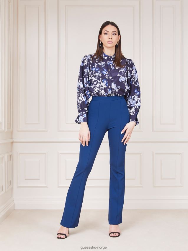 Guess blå multi marciano skjorte med all over print blå multi kvinner F0LJ803162