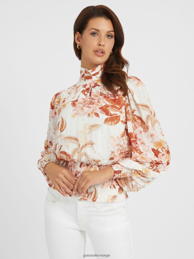 Guess floral fantasy all over print topp blomsterfantasi kvinner F0LJ802964