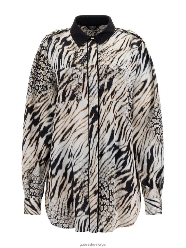 Guess hvit multi marciano skjorte med all over print hvit multi kvinner F0LJ803370