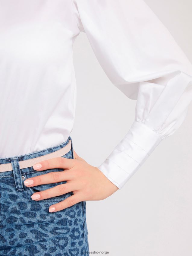 Guess hvit poplinskjorte med normal passform hvit kvinner F0LJ802656