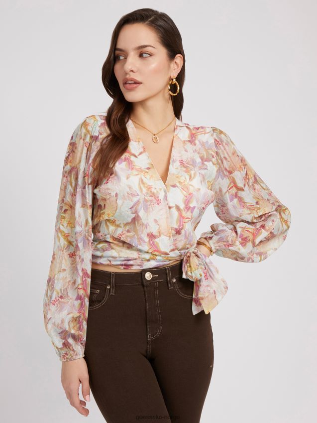 Guess pakke opp topp blomsterfantasi blomsterfantasi kvinner F0LJ802707