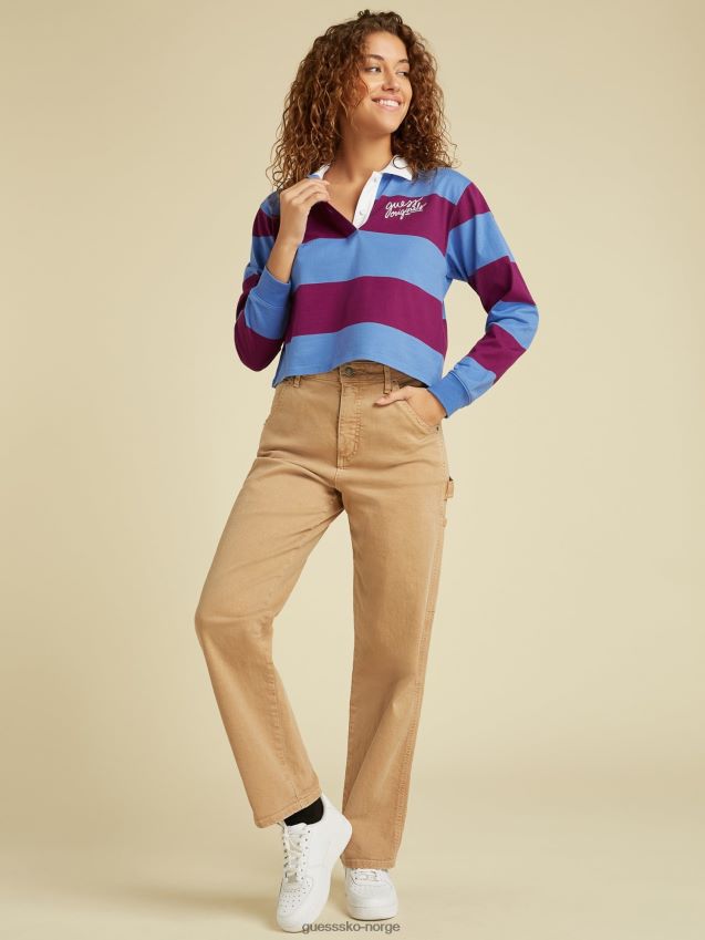 Guess rød beskåret poloskjorte rød kvinner F0LJ806560