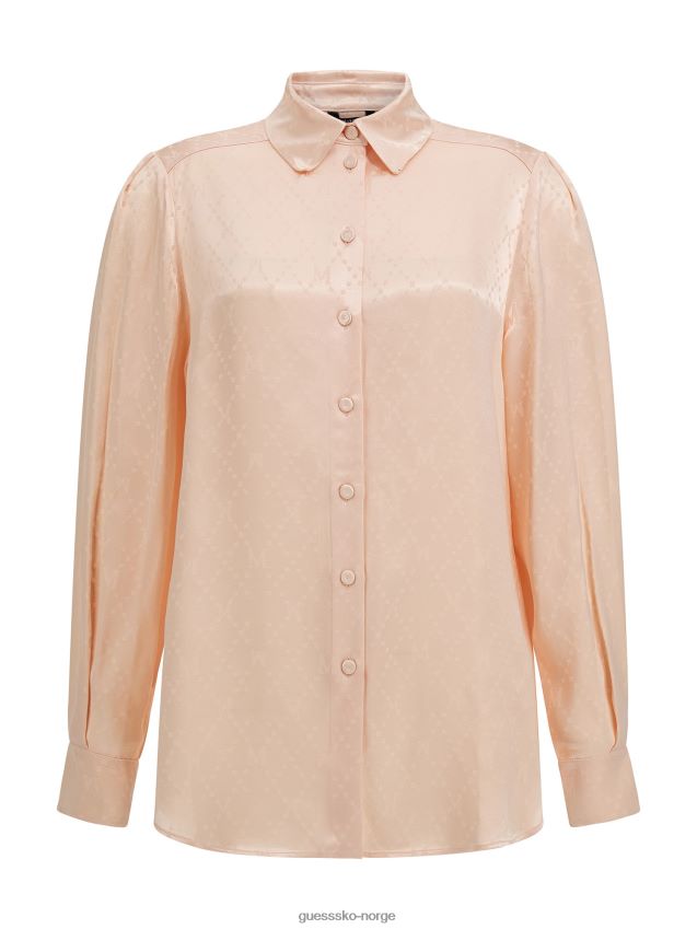 Guess rosa marciano all over logoskjorte rosa kvinner F0LJ803467