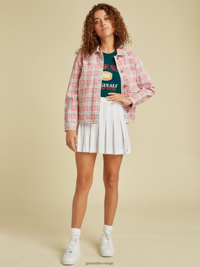 Guess rutete skjorte rød multi rød multi kvinner F0LJ806473