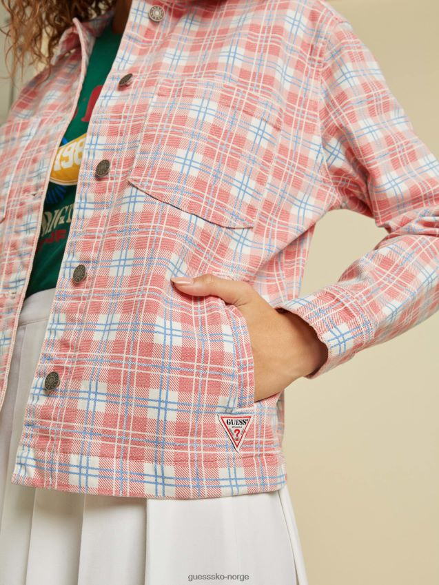 Guess rutete skjorte rød multi rød multi kvinner F0LJ806473