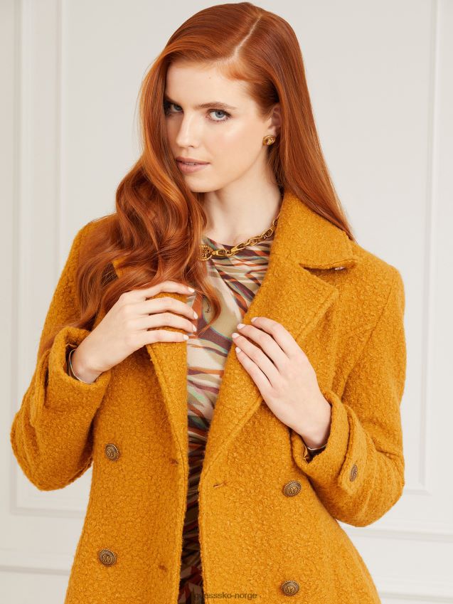 Guess beige marciano kåpe i fuskepels beige kvinner F0LJ806454