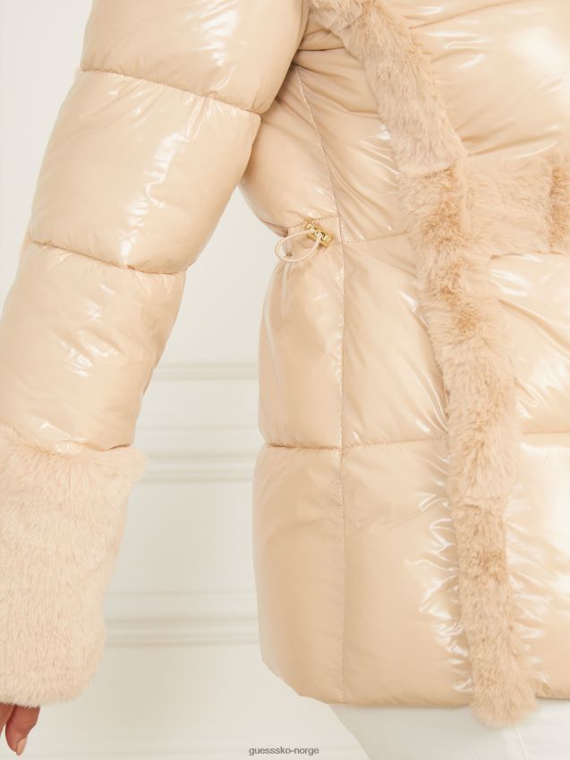 Guess bessie pufferfrakk nøytral elfenben nøytral elfenben kvinner F0LJ809163