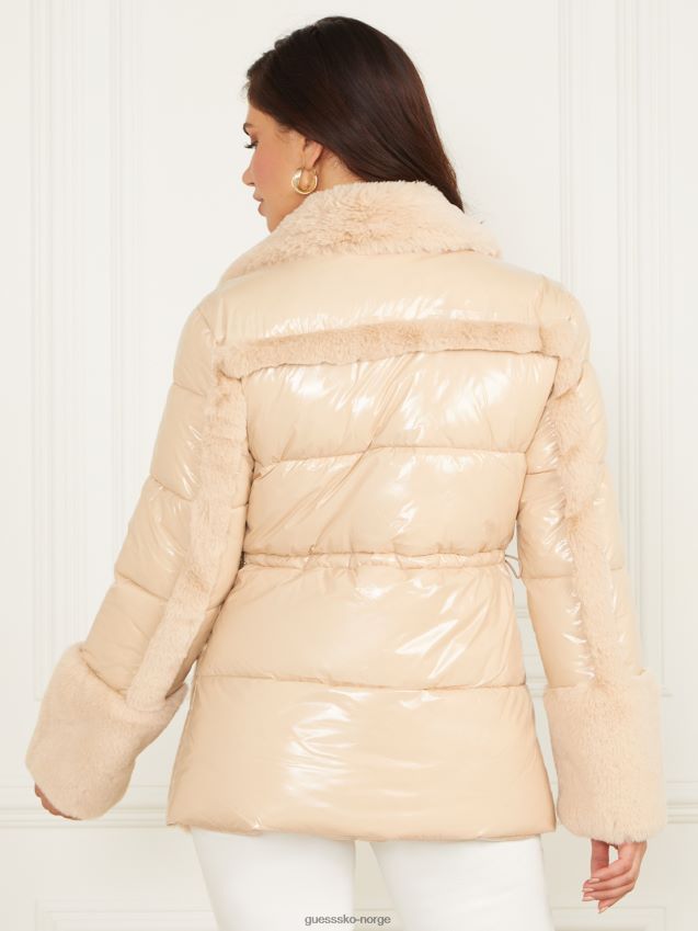 Guess bessie pufferfrakk nøytral elfenben nøytral elfenben kvinner F0LJ809163
