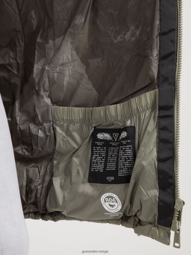 Guess ekte duntrykt fôr puffergrønn grønn kvinner F0LJ805655