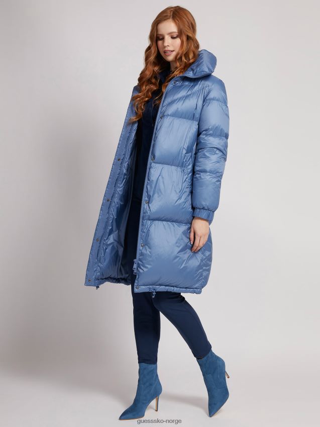 Guess ekte duntrykt fôrpuffer lyseblå lyse blå kvinner F0LJ803715