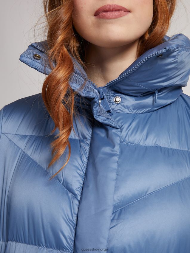 Guess ekte duntrykt fôrpuffer lyseblå lyse blå kvinner F0LJ803715