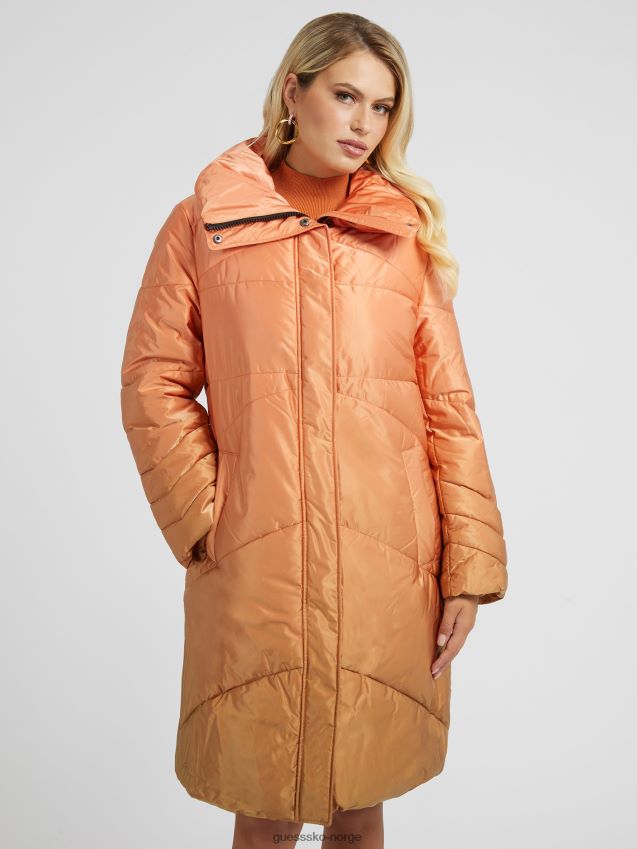 Guess fargegradient lang puffer oransje oransje kvinner F0LJ803721