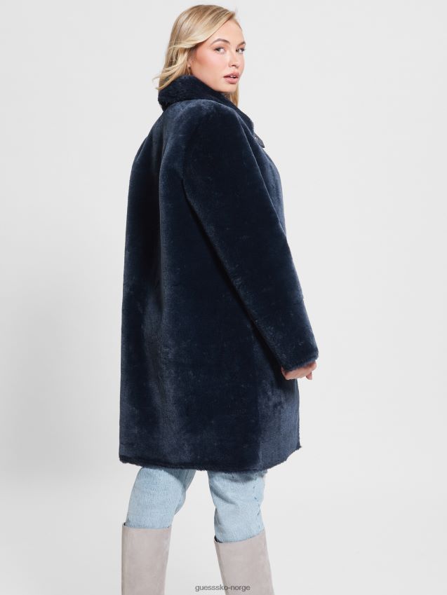 Guess flora vendbar kåpe hemmelig blå hemmelig blå kvinner F0LJ809618