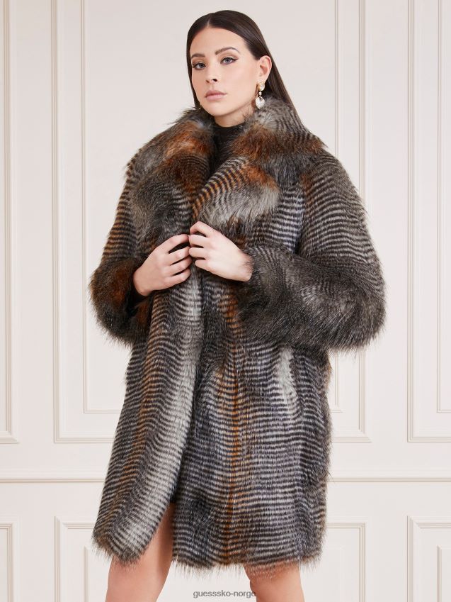 Guess grå multi marciano fuskepels grå multi kvinner F0LJ803693